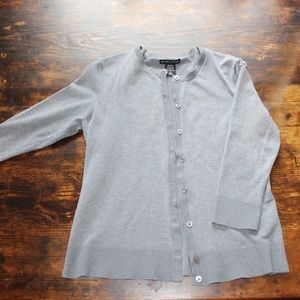 Light Gray Quarter Length Sleeve Cardigan